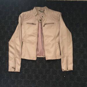 JOUJOU tan faux leather jacket